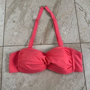 Ruby Ribbon Multi Way Coral Pink Bandeau Bikini Top
Size 16